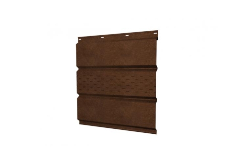Софит металлический центральная перфорация 0,45 Print Elite с пленкой Antique Wood TwinColor