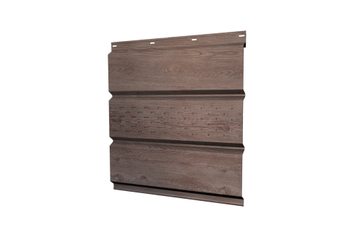 Софит металлический центральная перфорация 0,45 Print Elite с пленкой White Wood TwinColor