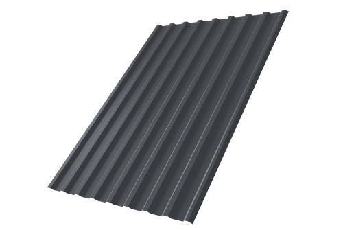 Профнастил С20R 0,4 PE RAL 7024 мокрый асфальт