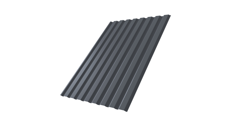 Профнастил С20А 0.45 PE RAL 7024 мокрый асфальт