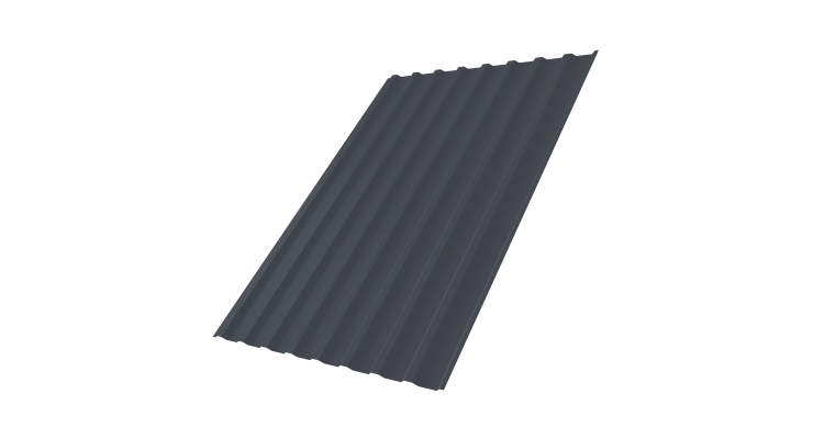 Профнастил С20В 0,45 PE RAL 7024 мокрый асфальт
