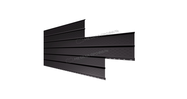 Софит Металл Профиль перфор. Lбрус-XL-14х335 (VALORI-20-DarkGrey-0.5)
