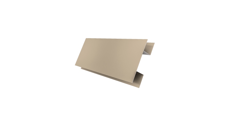 Планка H-образная Экобрус 0,5 Satin с пленкой RAL 1015 светлая слоновая кость (2м)