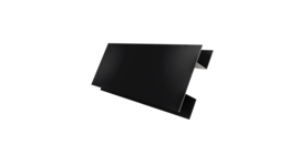 Планка H-образная стыковочная сложная 0,5 Satin Matt RAL 9005 черный (2м)