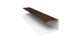 Планка П-образная завершающая сложная (КД) 0,5 Satin Matt RAL 8017 шоколад (2м)